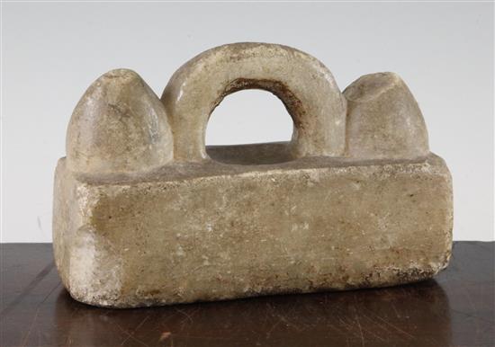 A Greek alabaster weight, c.500 BC, 18.5cm